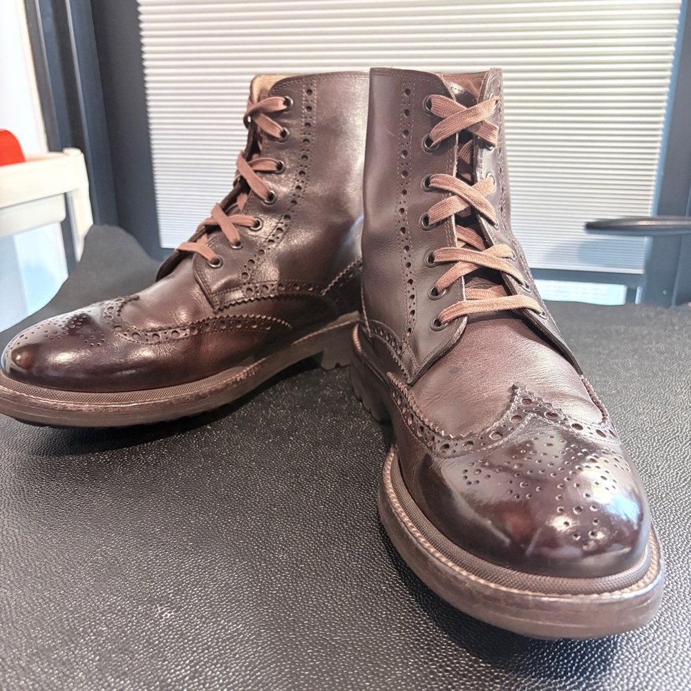 Brunello Cucinelli Dark Brown Leather Boots